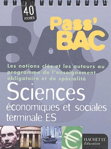 Pass'Bac : Sciences économiques et sociales, terminale ES (Fiches) book