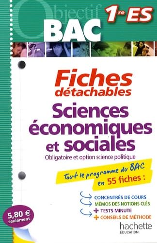 Sciences économiques et sociales Obligatoire et option science politique: Fiches détachables 1re ES book