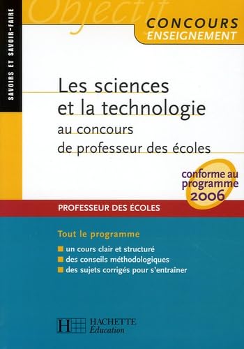 Les sciences et la technologie au concours de professeur des écoles book