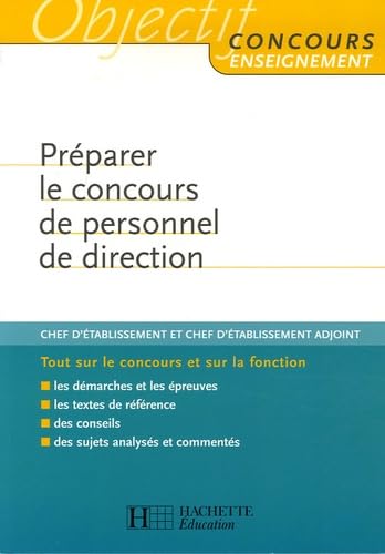 Préparer le concours de personnel de direction book