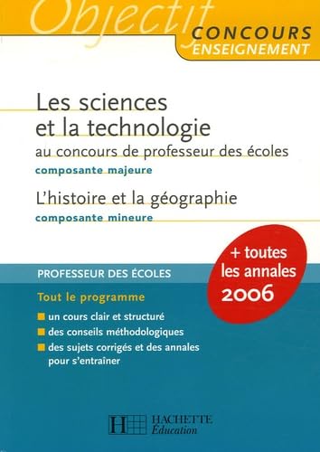 Les sciences et la technologie composante majeure au concours de professeur des écoles: L'histoire et la géographie composante mineure book