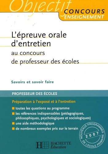 L'épreuve orale d'entretien au CRPE book