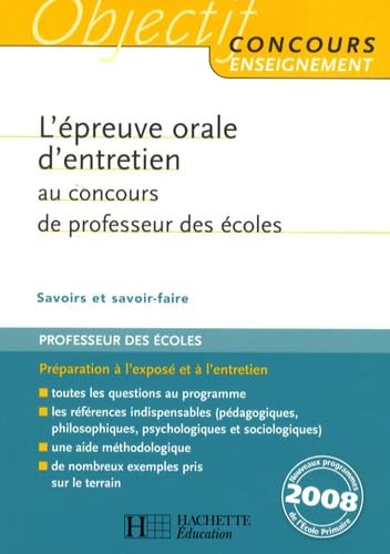 L'épreuve orale d'entretien au CRPE book