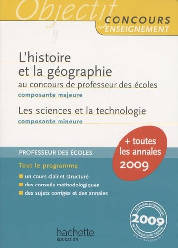 L'Histoire et la géographie Composante majeure au concours de professeur des écoles: Les sciences et la technologie Composante mineure book