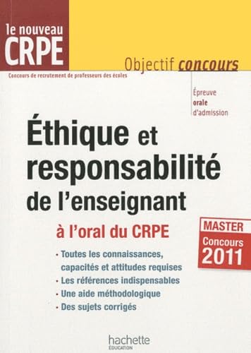 Ethique et responsabilité de l'enseignant: A l'oral du CRPE book