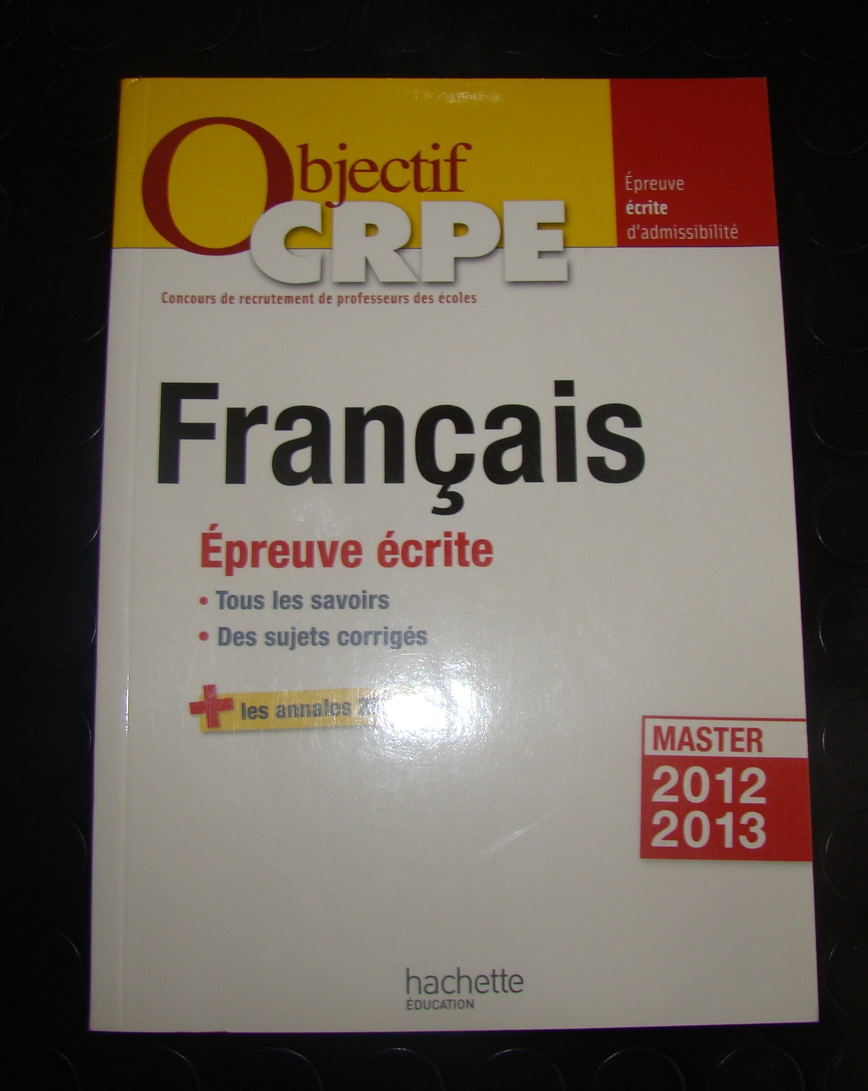Français: Epreuve écrite d'admissibilité book