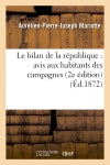 Le bilan de la république : avis aux habitants des campagnes (2e édition) book