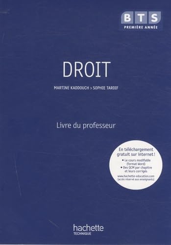 Droit BTS 1re année: Livre du professeur book