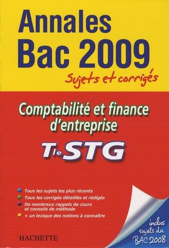 Comptabilité et finance d'entreprise Tle STG: Sujets et corrigés book