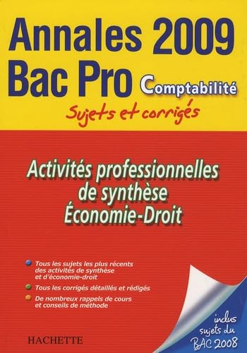 Activités professionnelles de synthèse, Economie-Droit Bac Pro Comptabilité: Sujets et corrigés book