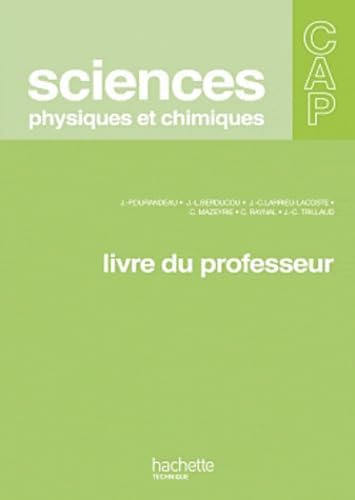 Sciences physiques et chimiques CAP: Livre du professeur book
