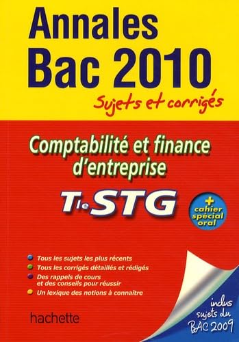 Comptabilité et finance d'entreprise Tle STG: Sujets et corrigés book