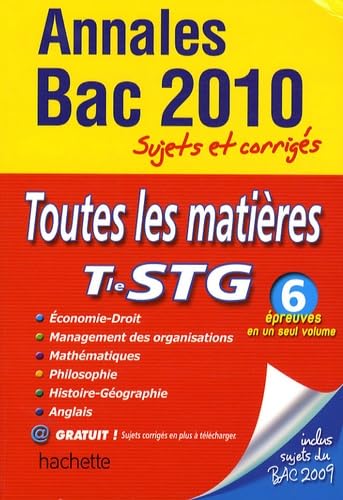 Toutes les matières Tle STG book
