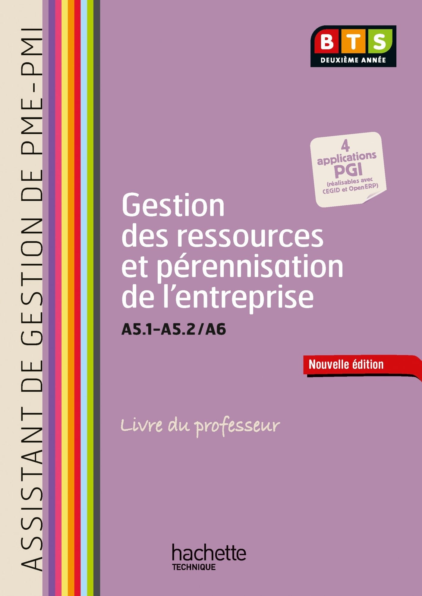 Gestion ressources (A5.1, A5.2, A6), BTS AG PME-PMI - Livre professeur avec CD - Ed. 2014 book