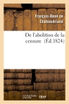 De l'abolition de la censure book