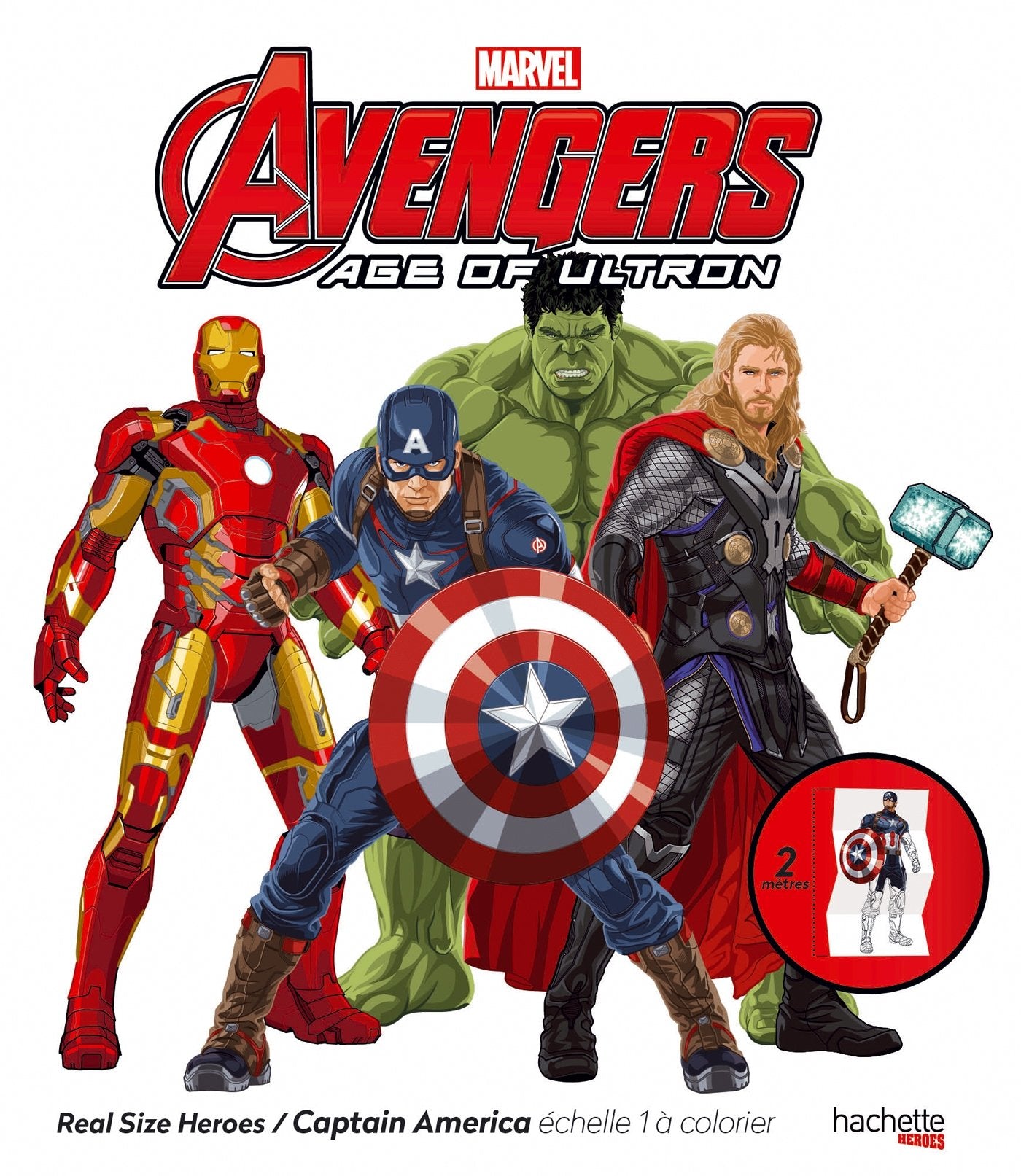 Avengers, Age of Ultron: Real Size Heroes, Captain America échelle 1 à colorier book