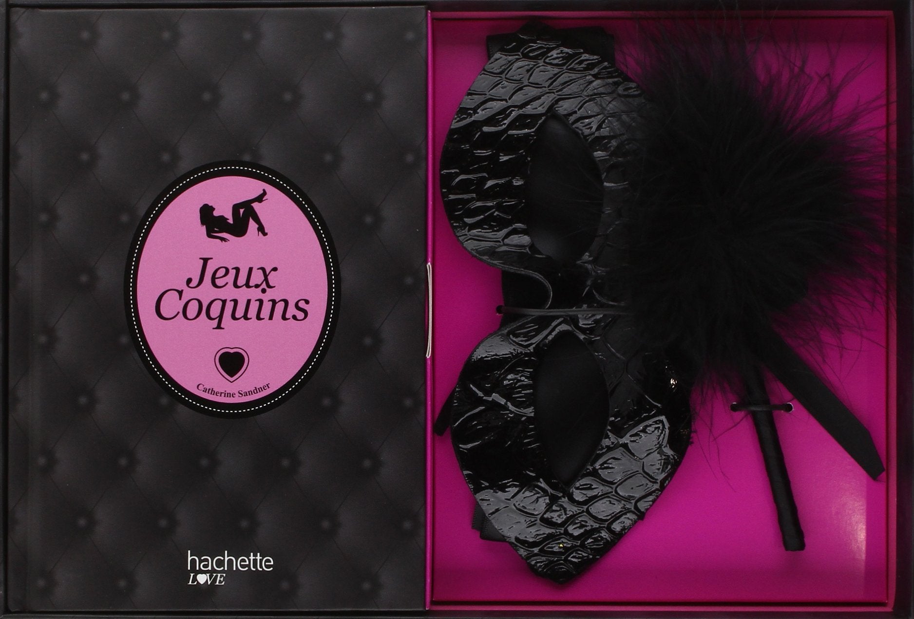 Jeux coquins: Coffret, un livre, une houpette, un ruban, un loup Books