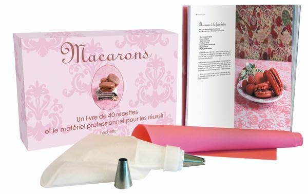 Mini-coffret macarons: Avec un tapis de cuisson, une poche à douille et deux douilles pâtissières book