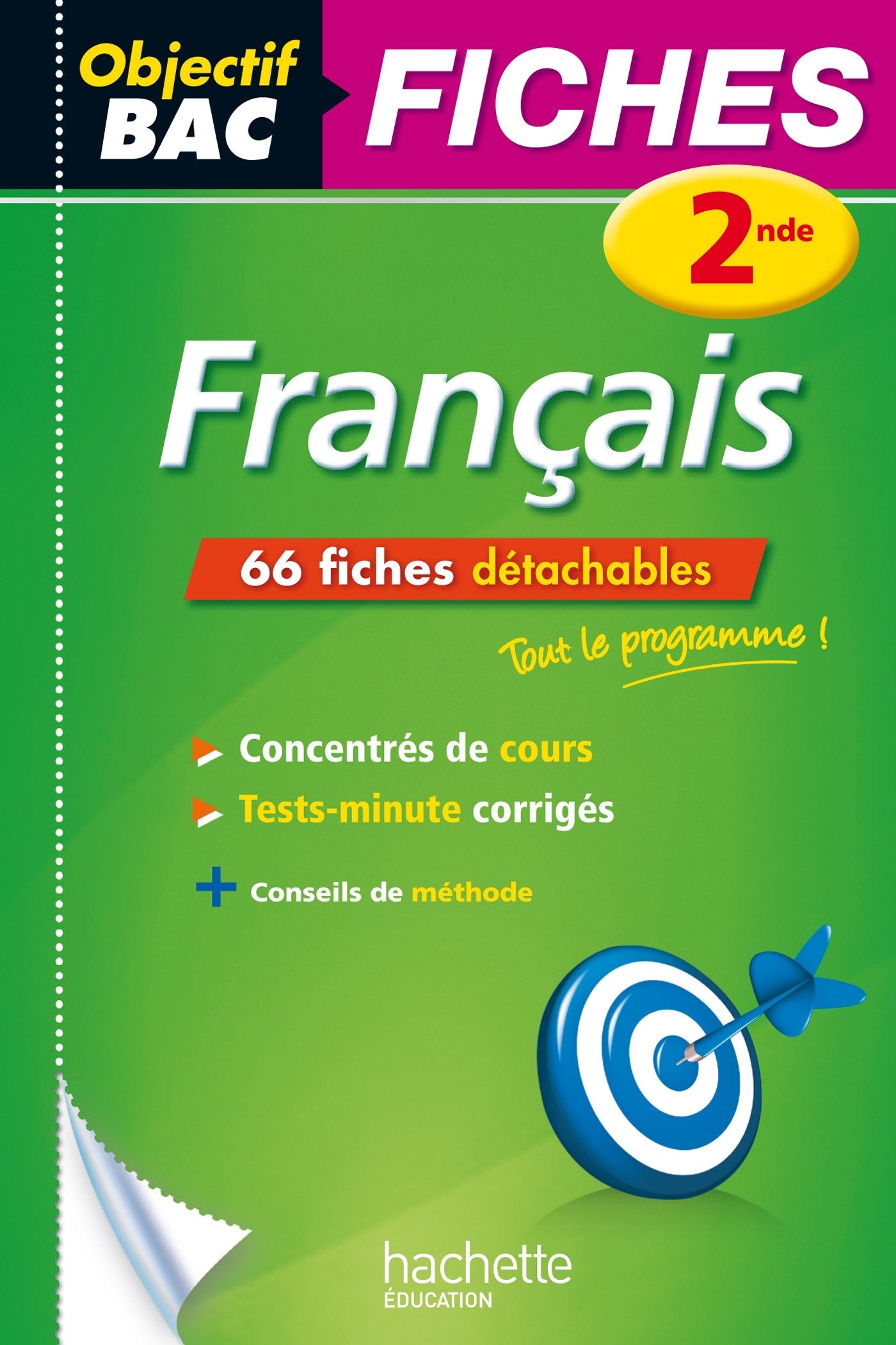 Français 2e: 66 fiches détachable book