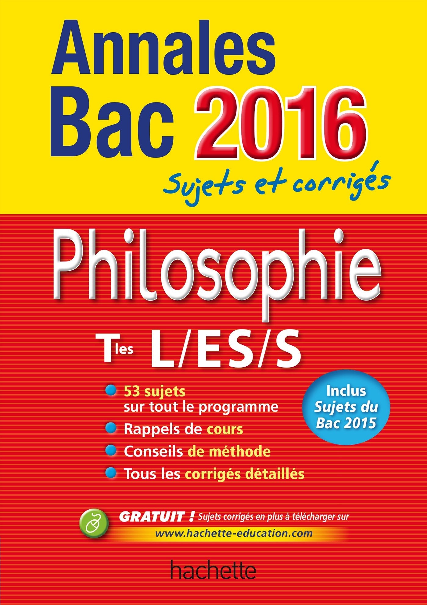 Philosophie Tles L/ES/S: Sujets et corrigés book