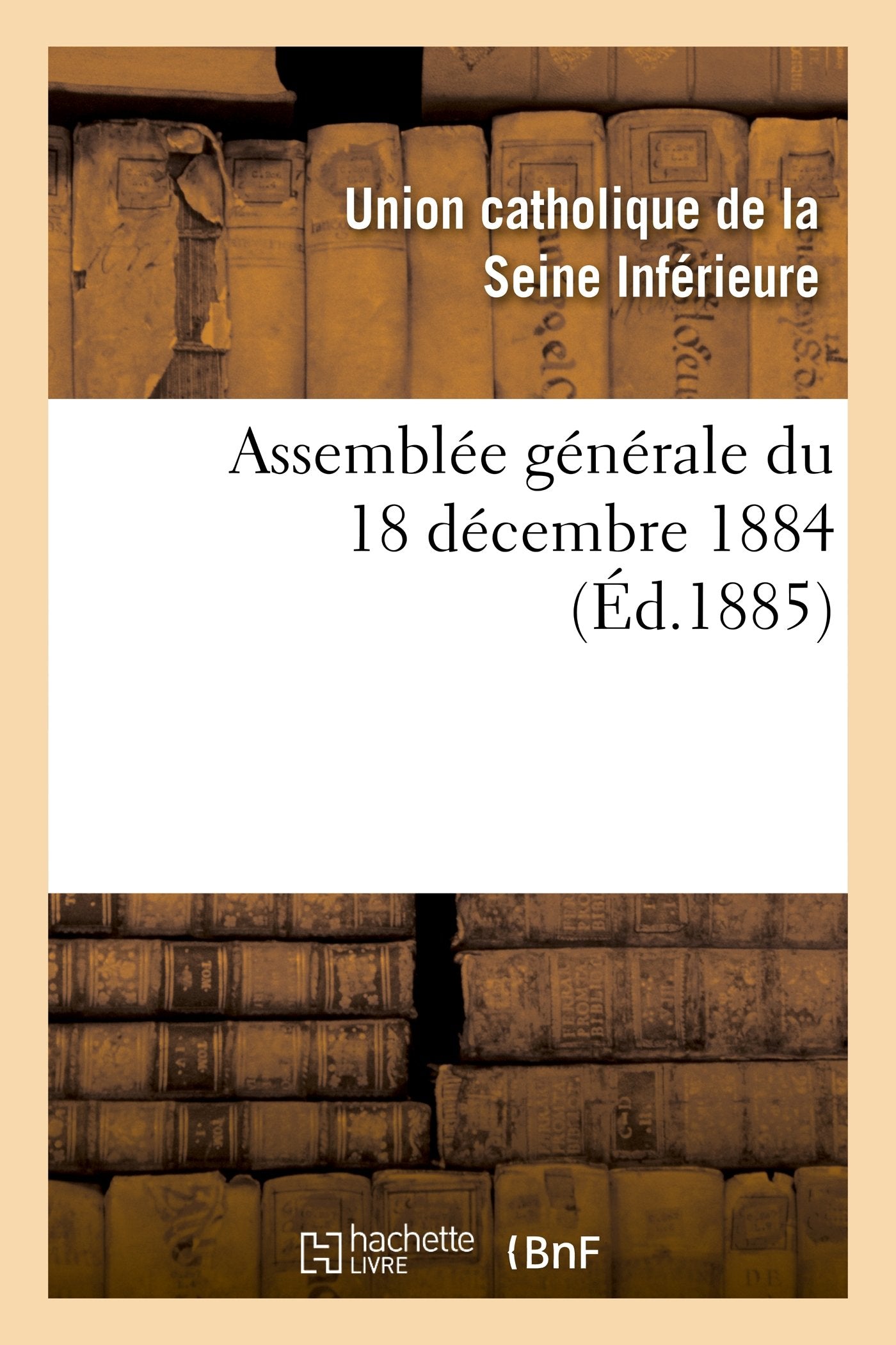 Assemblée générale du 18 décembre 1884 book