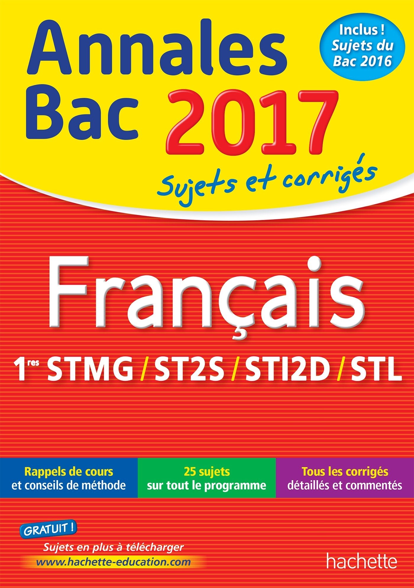 Français 1res STMG, ST2S, STI2D, STL: Sujets et corrigés book