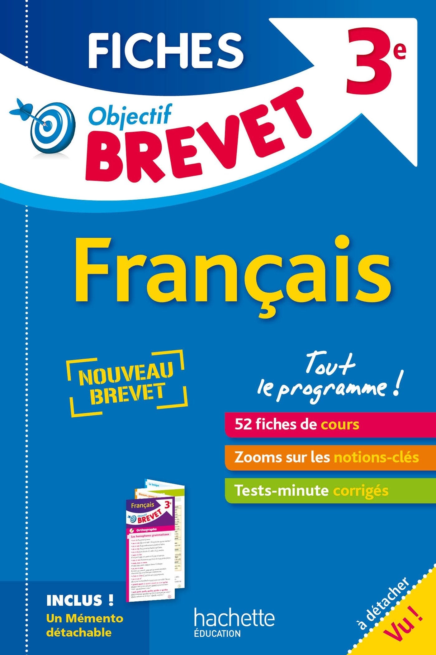 Objectif Brevet 3e - Fiches Détachables Français - Nouveau programme 2016 book