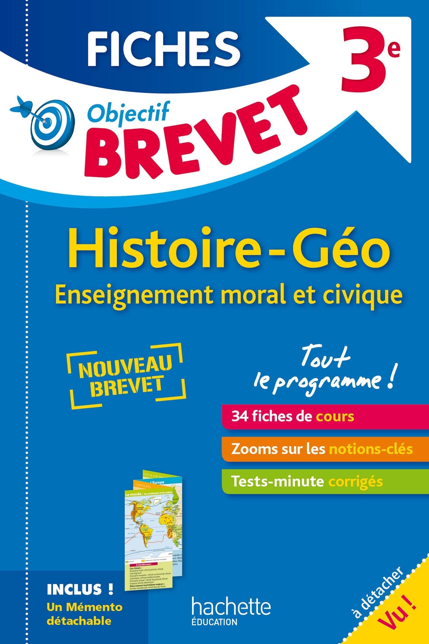 Objectif Brevet 3e - Fiches Détachables Histoire-Géographie-EMC - Nouveau programme 2016 book