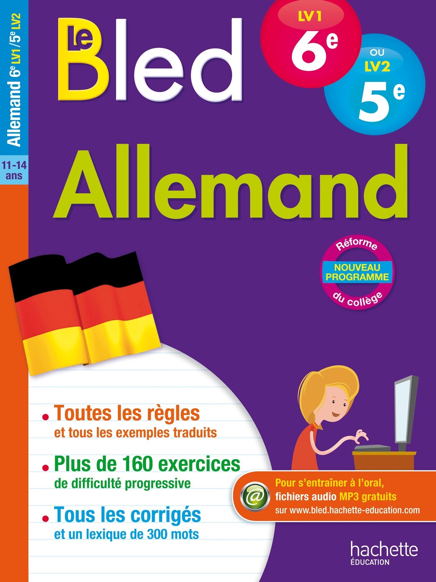 Cahier Bled Allemand niveau A1 : 6e LV1 / 5e LV2 Professional & Reference Books
