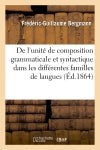 De l'unité de composition grammaticale et syntactique dans les différentes familles de langues book