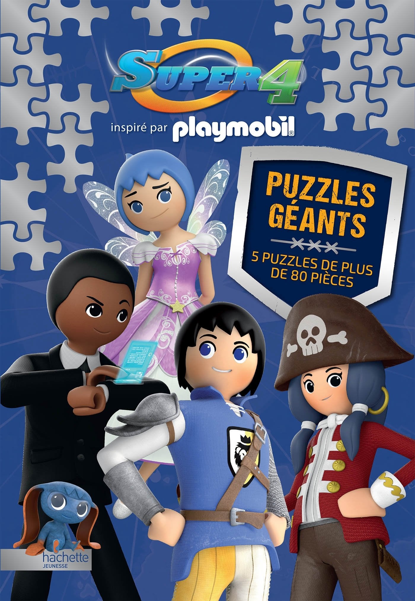 Super 4 inspiré par Playmobil: Puzzles géants : 5 puzzles de plus de 80 pièces Books
