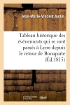 Tableau historique des événemens qui se sont passés à Lyon depuis le retour de Bonaparte : jusqu'au rétablissement de Louis XVIII... book
