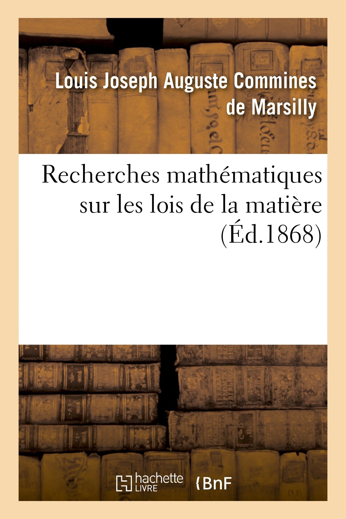 Recherches mathématiques sur les lois de la matière book