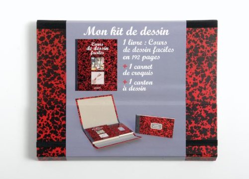Mon kit de dessin: 1 livre : Cours de dessin faciles; 1 carnet de croquis; 1 carton à dessin Books
