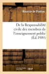 De la Responsabilité civile des membres de l'enseignement public book
