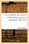 Encyclopédie des sciences mathématiques pures et appliquées. Tome II. Quatrième volume book