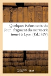 Quelques événements du jour , fragment du manuscrit trouvé à Lyon book