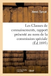 Les Clauses de connaissements, rapport présenté au nom de la commission spéciale Social Sciences