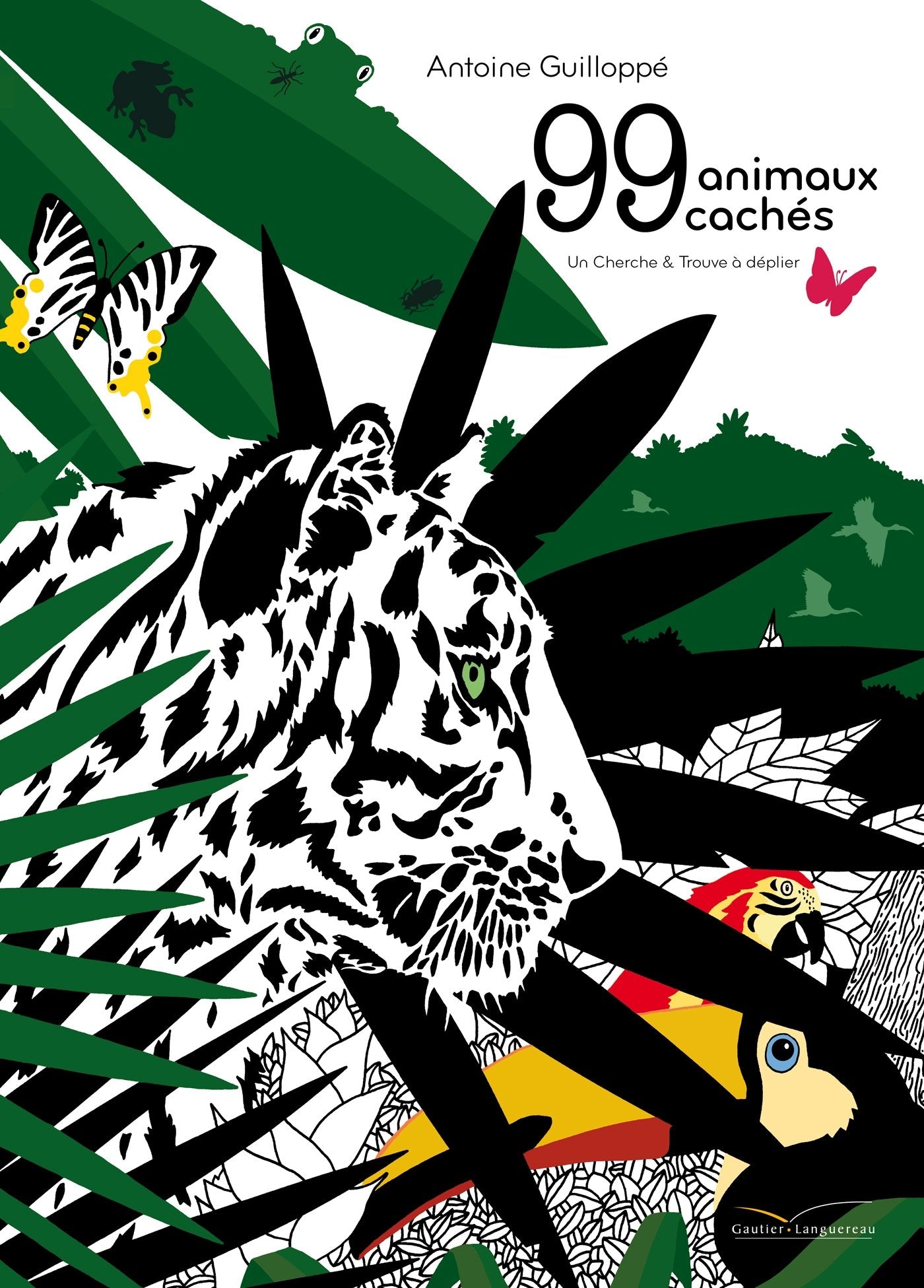 99 animaux cachés: Un "cherche & trouve" à déplier book