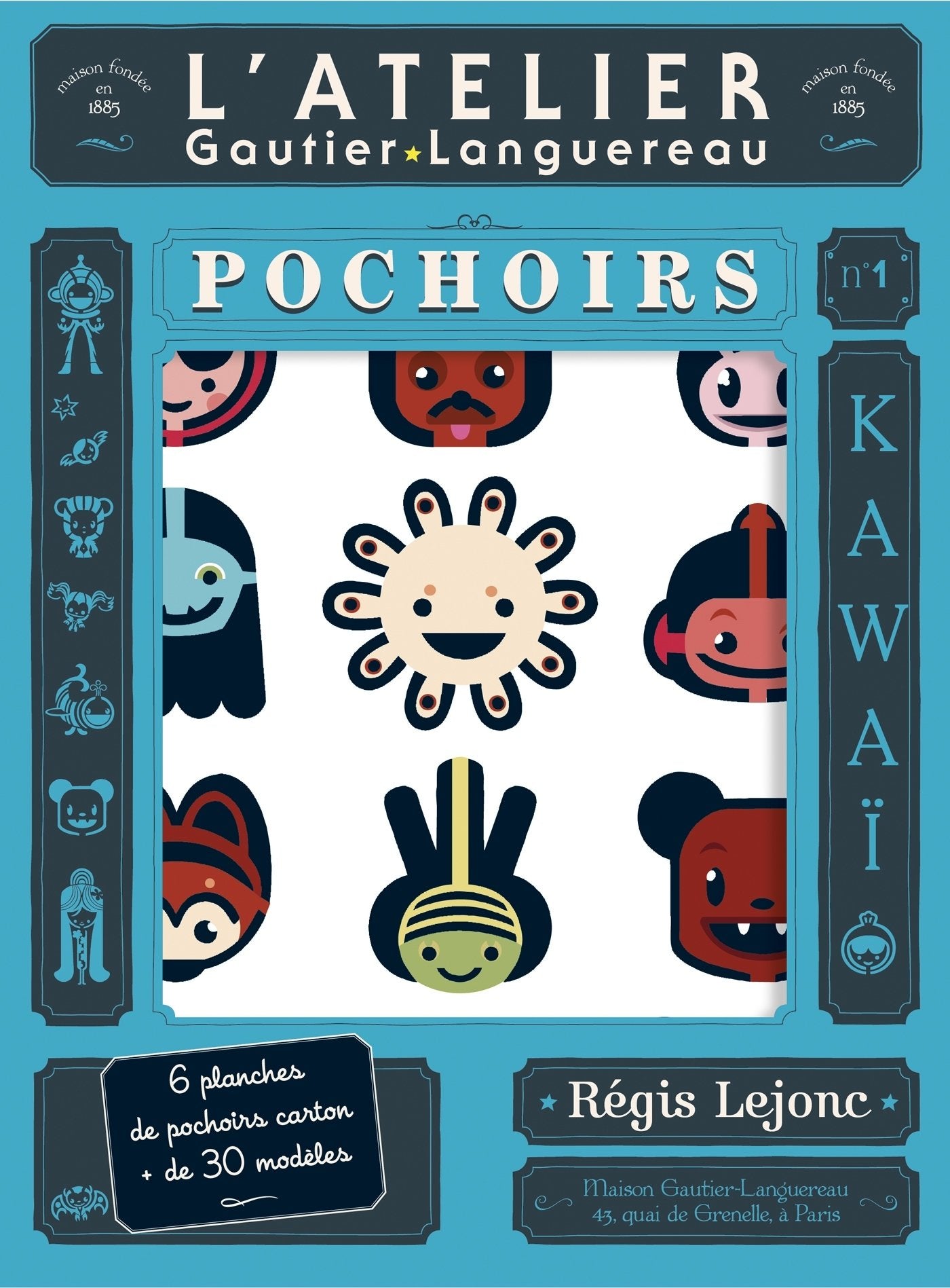 Pochoirs: 12 planches de pochoirs carton, plus de 30 modèles book