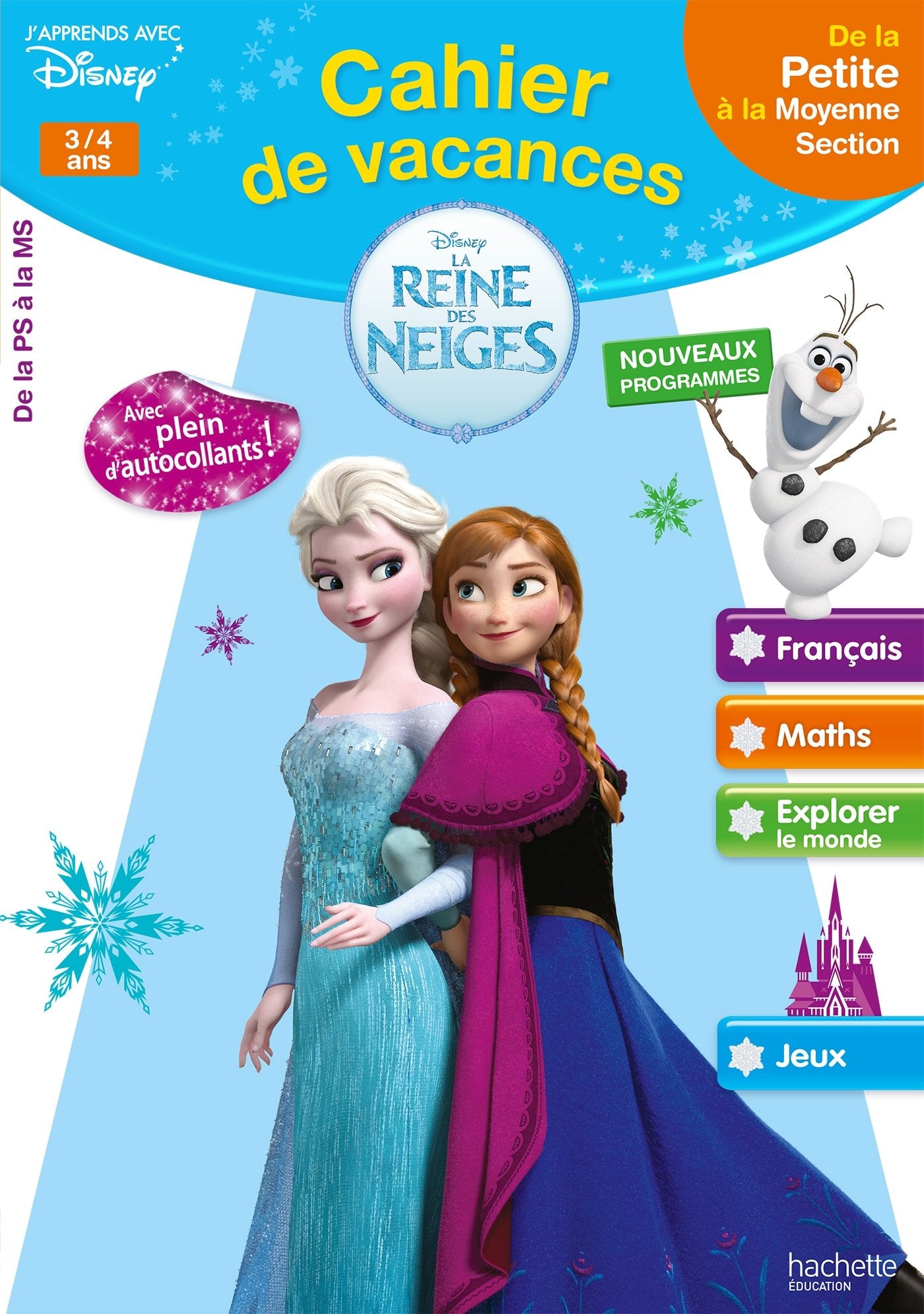 Cahier de vacances la Reine des Neiges - de la PS à la MS - Cahier de vacances book