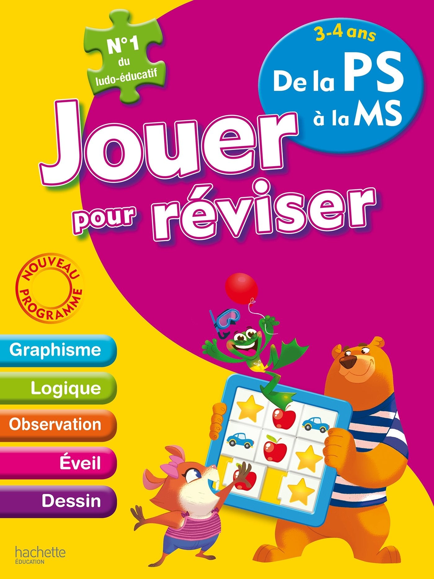 Jouer pour réviser - De la petite à la moyenne section 3-4 ans: Avec un crayon-gomme Non-fiction