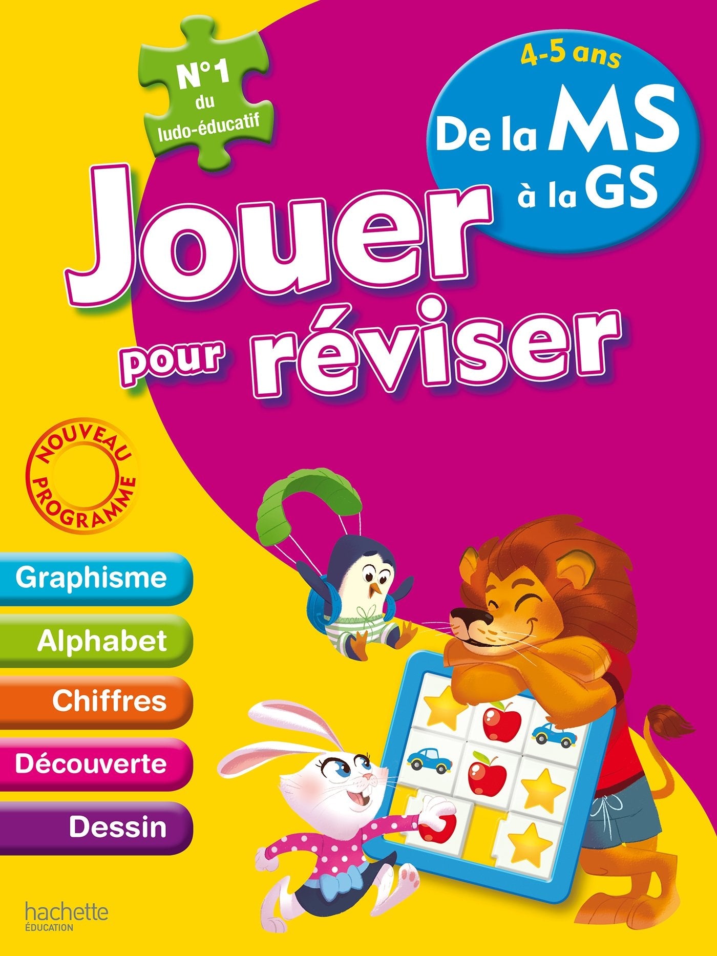 Jouer pour réviser - De la moyenne à la grande section 4-5 ans: Avec un crayon-gomme Non-fiction