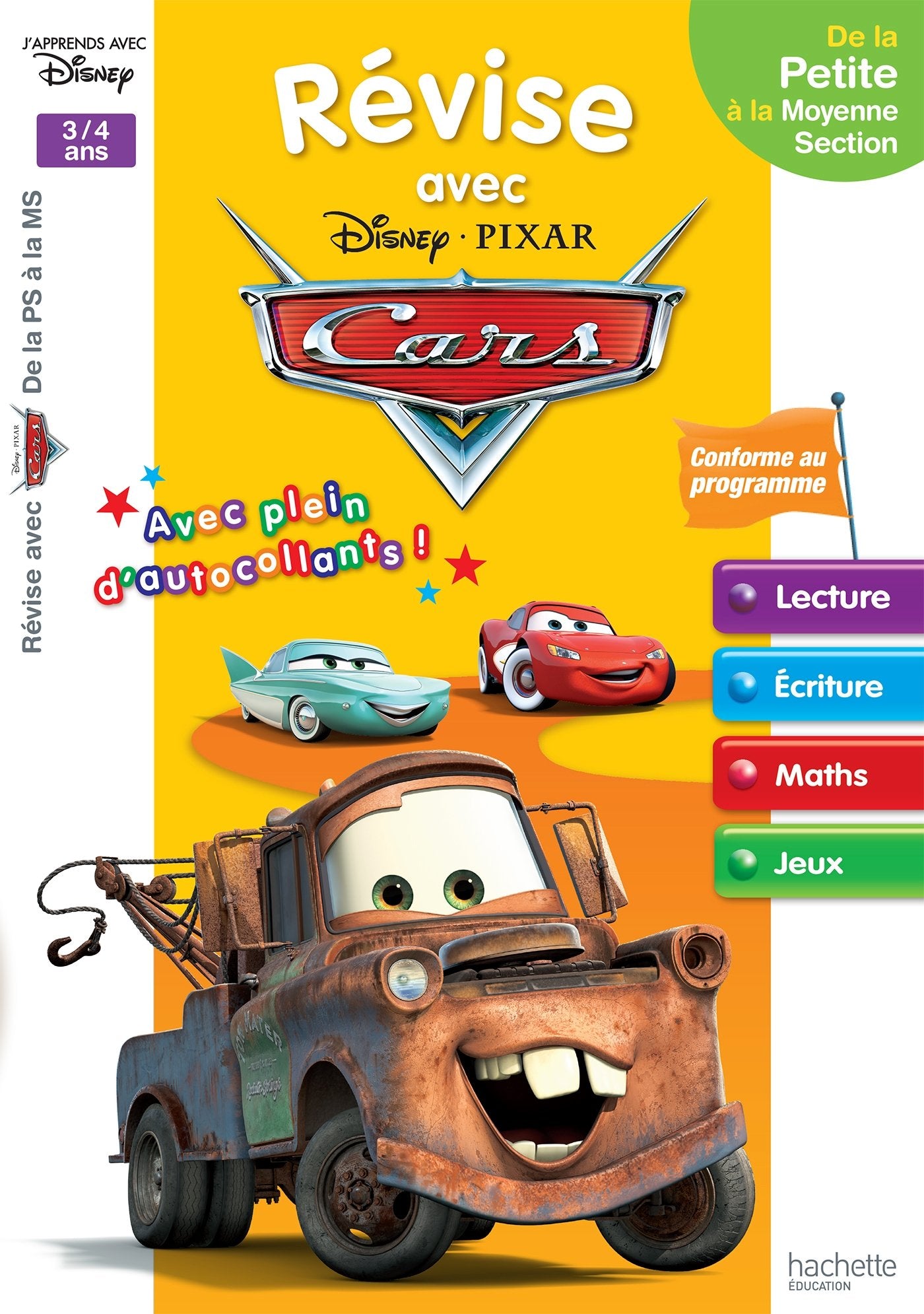 Disney - Cars - De la Petite à la Moyenne Section - Cahier de vacances 2021 Non-fiction