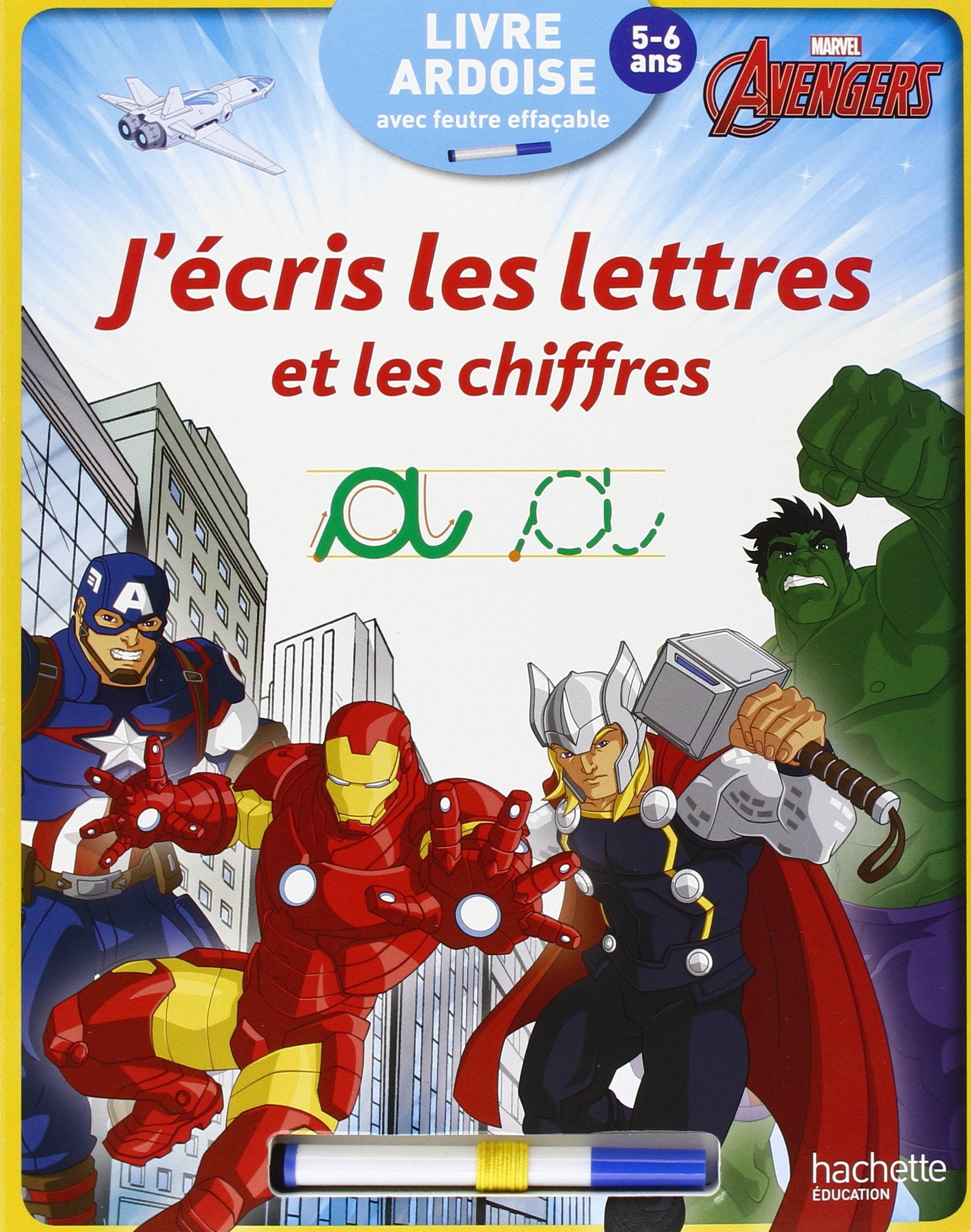 Livre Ardoise Avengers - j'écris les Lettres et les Chiffres book