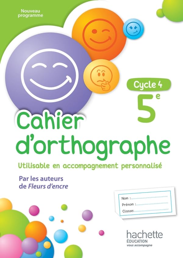 Cahier d'orthographe cycle 4 / 5e - éd. 2016 book