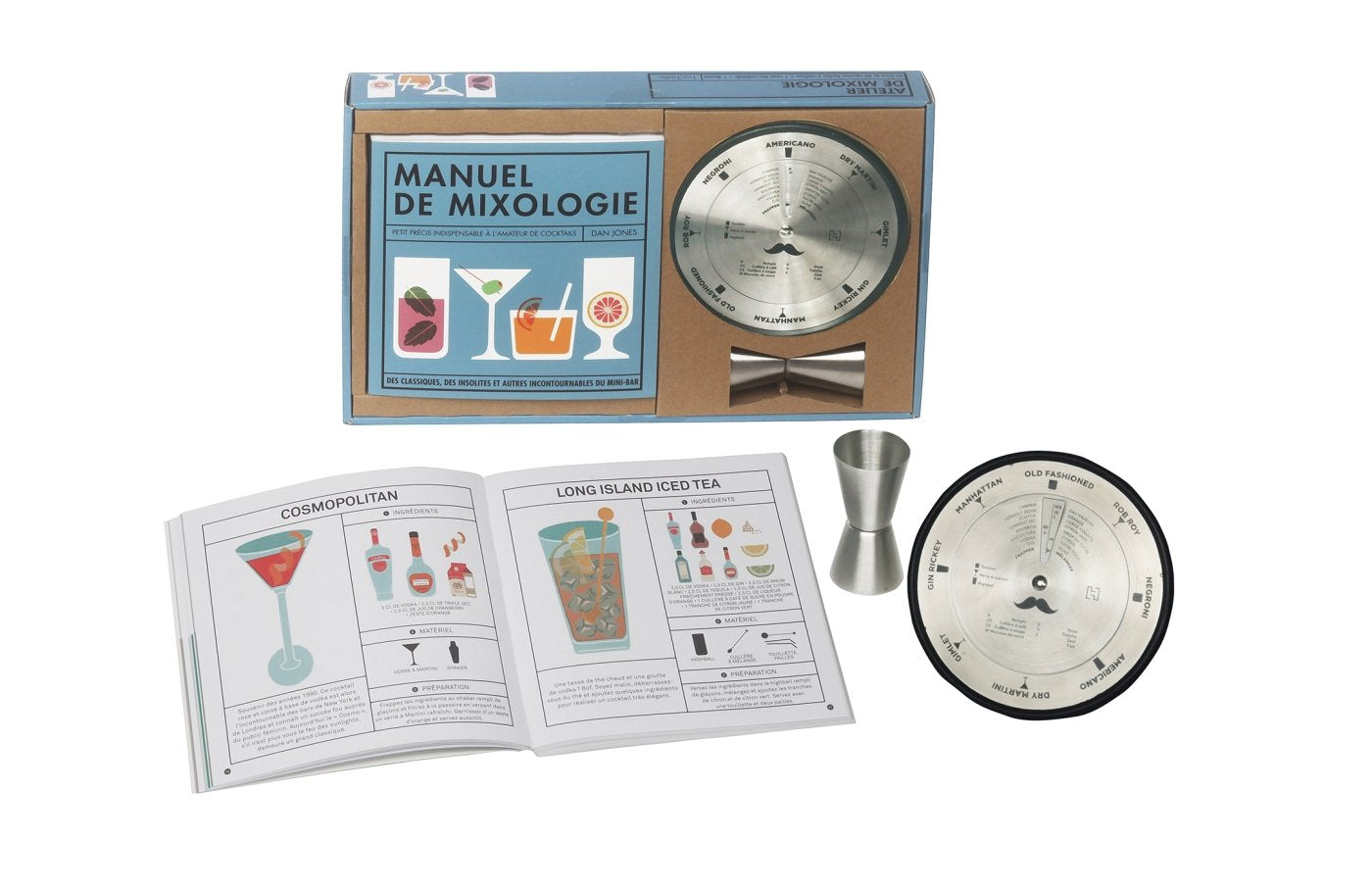 Coffret Atelier de mixologie: Avec 1 Manuel de mixologie, 1 roue de cocktail et 1 doseur book