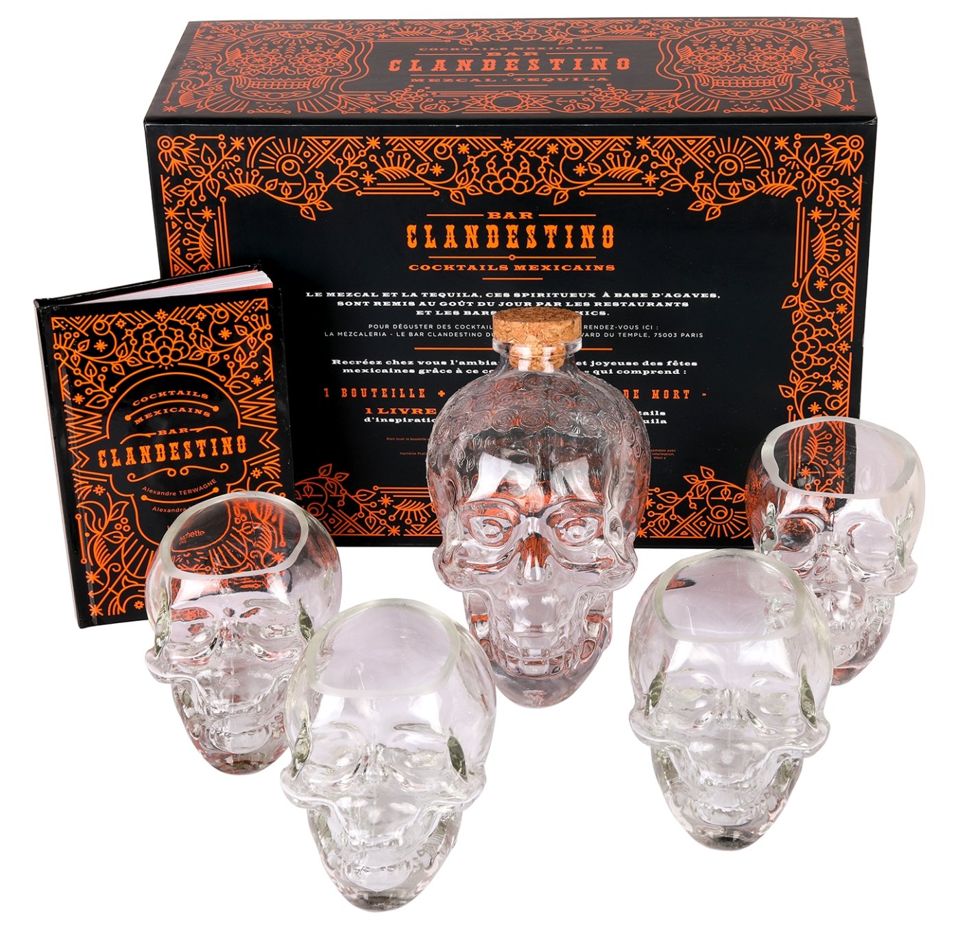 Bar clandestino: Coffret livre + bouteille + verres book