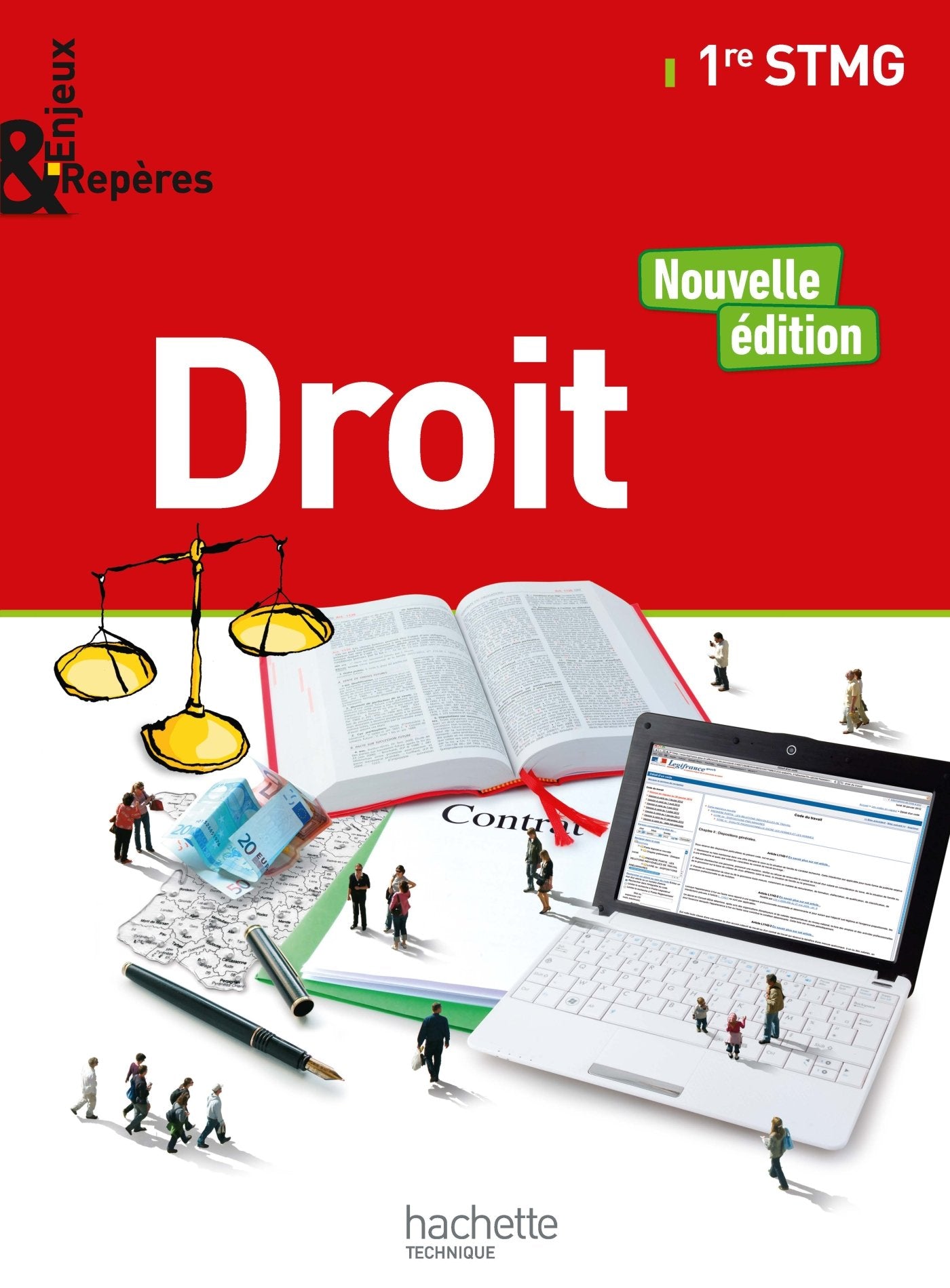 Enjeux et Repères Droit 1re STMG - Livre élève - Ed. 2017 book