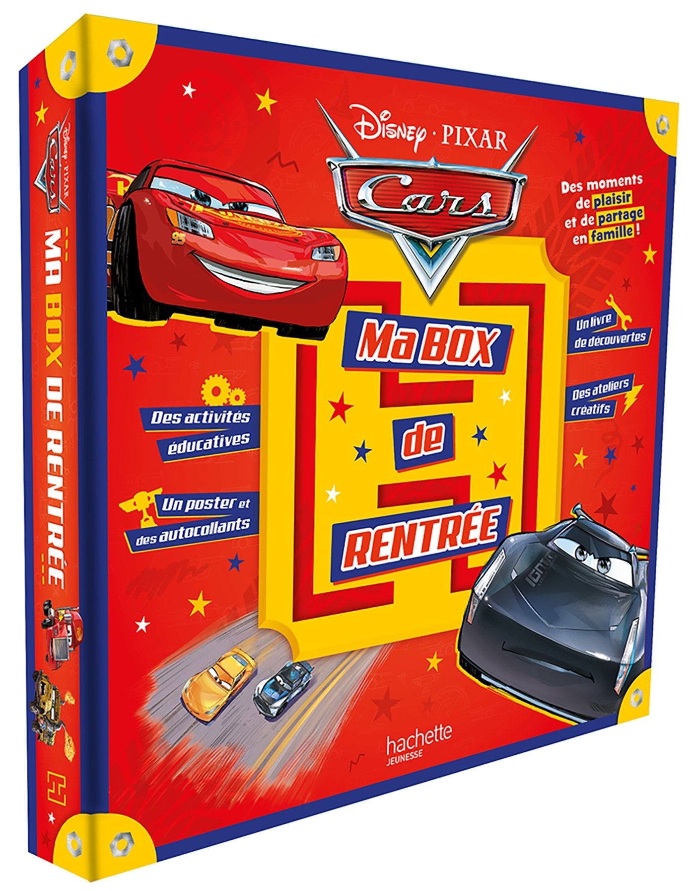 Ma box de rentrée Cars: Avec 1 poster, 1 livre d'éveil, 1 livre d'activités, 1 livre de coloriage, 1 planche de stickers book